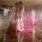 confetti at a wedding